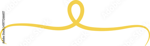 Gold ribbon flourish dividing text line graphic
