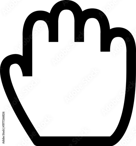 Hand cursor icon grabbing a virtual object