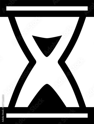 Hourglass symbol indicating time passing or counting down