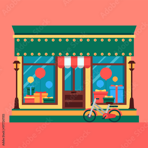 Retail establishment celebrating new products and special offers