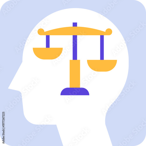Human head showing justice concept and ethical thinking