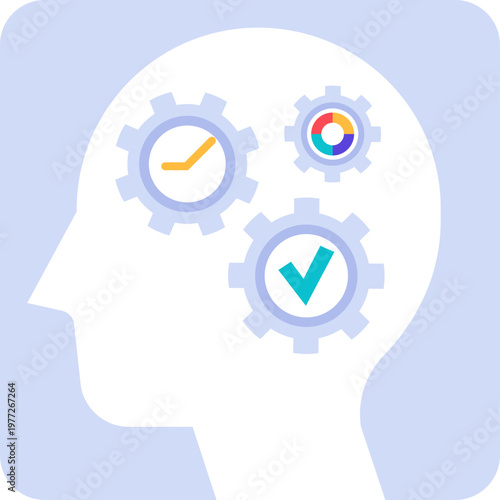 Brain working with processes for thought development
