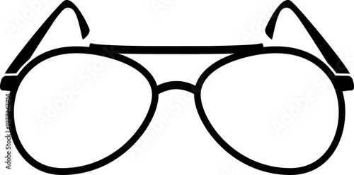 Aviator eyeglasses outline representing vision and style