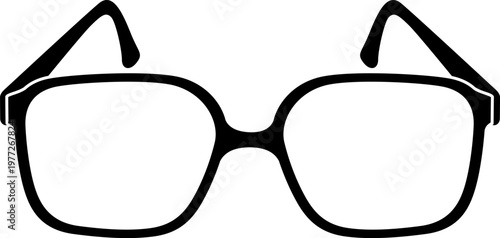 Eyeglasses icon showing vision and intellectual concept
