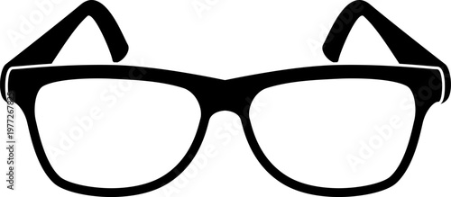 Black outline eyeglasses representing vision and intelligence