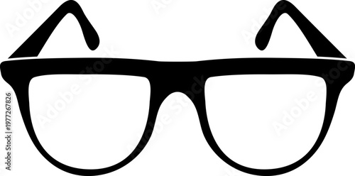 Eyeglasses silhouette representing vision, knowledge, and education