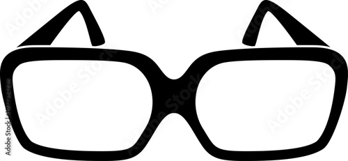 Black frame eyeglasses representing vision and intelligence accessory