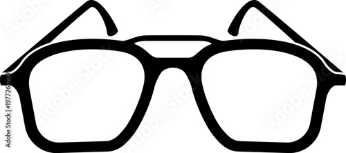 Black outline drawing representing modern reading glasses