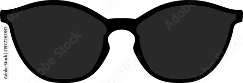 Black sunglasses protecting eyes from sun and UV rays