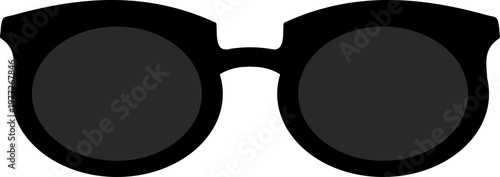 Black round frame sunglasses vector illustration