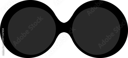 Black round sunglasses offering summer protection and style