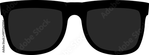 Black sunglasses protecting eyes from sun vector