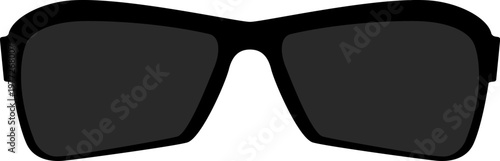 Black sunglasses protecting eyes from sun