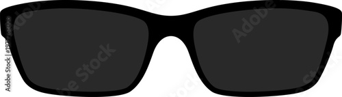 Black sunglasses protecting eyes from bright sun