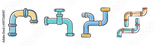 Pipeline icon representing oil and gas transport, industrial infrastructure, and energy distribution