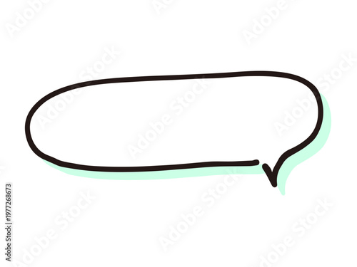 シンプルな手書きの吹き出し