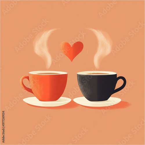cup of coffee with hearts