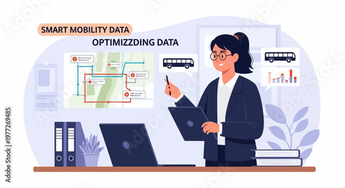 Woman Analyzing Data on Laptop and Tablet.