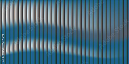 blue ribbed glass texture with vertical wave light and smooth gradient on dark background, modern abstract design ideal for UI, tech branding, and digital presentations