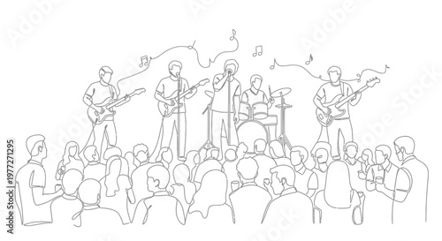 People Enjoying Live Music Performance.