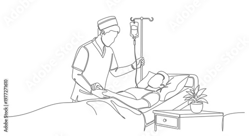 Doctor checking hospital patient details.