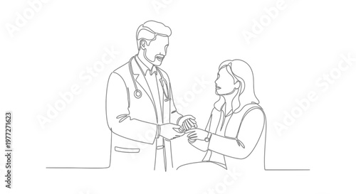 Doctor and patient in medical consultation.