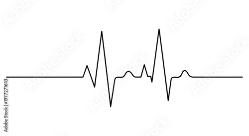 ECG heartbeat pulse wave rhythm.