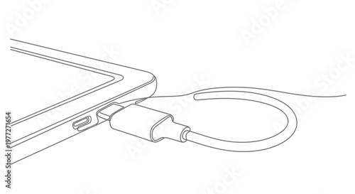 Closeup of USB C cable connector.