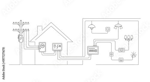 Electrical wiring diagram for house.