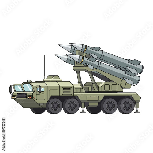 Military Missile Launcher Truck - Advanced Defense System