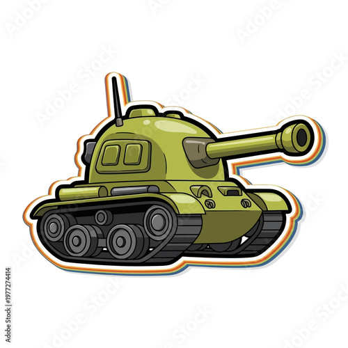 Cartoon Military Tank Illustration
