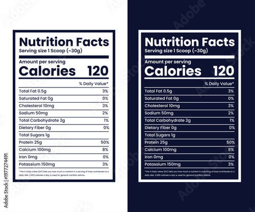 whey protein nutrition facts label