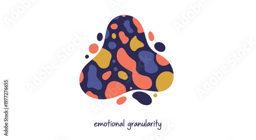 Colorful abstract shapes, emotional grandeur vector icon, modern design element, vibrant illustration