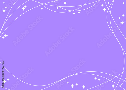 シンプルで使いやすい背景素材_白ラインとキラキラのあしらい_パープル