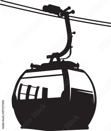 Cable Car, Gondola Lift, Transportation Icon, Travel Symbol