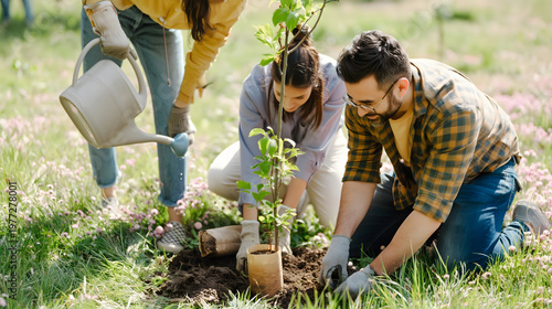 Community Tree Planting in Spring Park with Volunteers