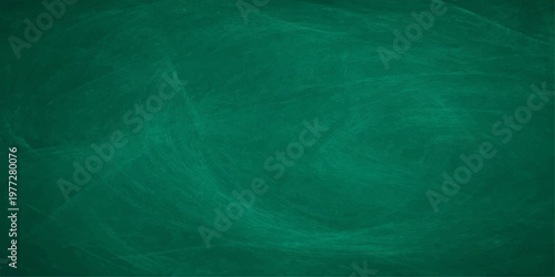 Blank green chalkboard background with a dark grunge texture and aged vintage paper design for an empty wall backdrop