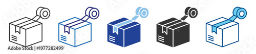 Package packing icon set multiple style collection