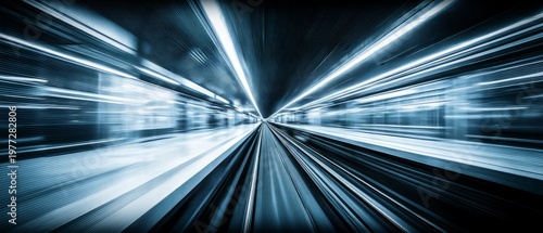 High-Speed Motion Blur on Train Tracks