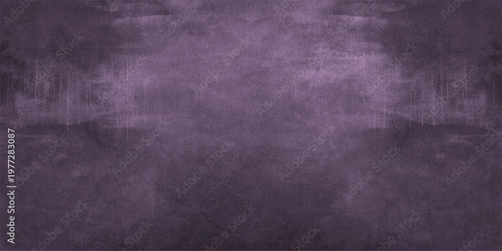 Fototapeta premium A dark purple grunge background featuring an aged vintage texture on an old paper wall design with a dirty blackboard pattern and black frame backdrop
