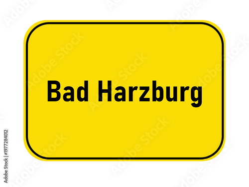 yellow caution sign Bad Harzburg