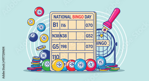 People play bingo with balls and cards on a table indoors