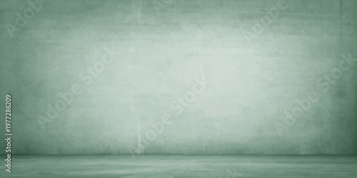 An empty room featuring a dark grunge concrete wall with a vintage textured stone pattern and a gray cement floor provides a dirty blank backdrop for an old industrial interior design