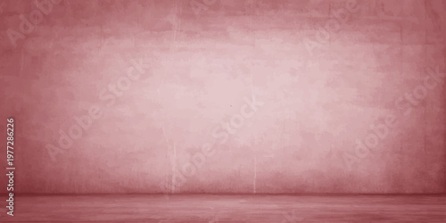 Vintage grunge wall background featuring red and white stripes on a pink textured paper canvas with an aged dirty pattern and rough surface design