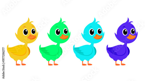 colorful baby duck