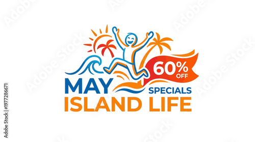 May Island Life Specials Logo Announcing 60% Off