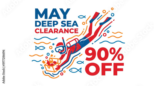 May Deep Sea Clearance Sale with Diver