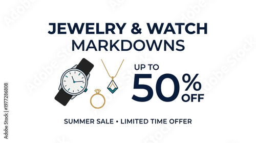 Jewelry and Watch Markdowns Summer Sale Advertisement