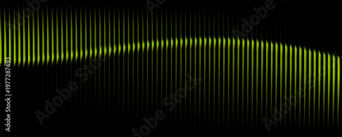 Dark yellow neon gradient ribbed glass. Vector ribbed glass texture background. Mesh gradient. acrylic ribbed bath surface. Reeded glass background semitransparent overlay. Bath wall window