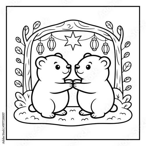 Cozy Routine Coloring Page for Kids